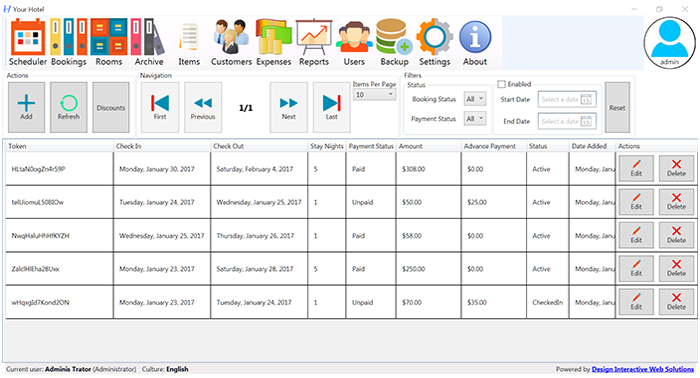 Hotel App screenshots